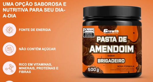 Pasta de Amendoim 500g - Growth Supplements